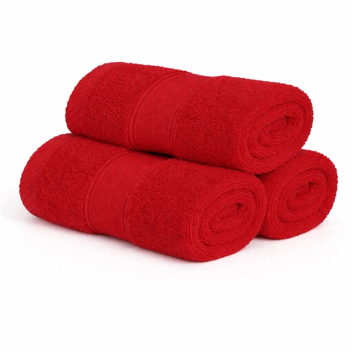 Bomullstvättlapp - 100% bomull - Tvättlapp 30x30 cm - Diamant - Röd