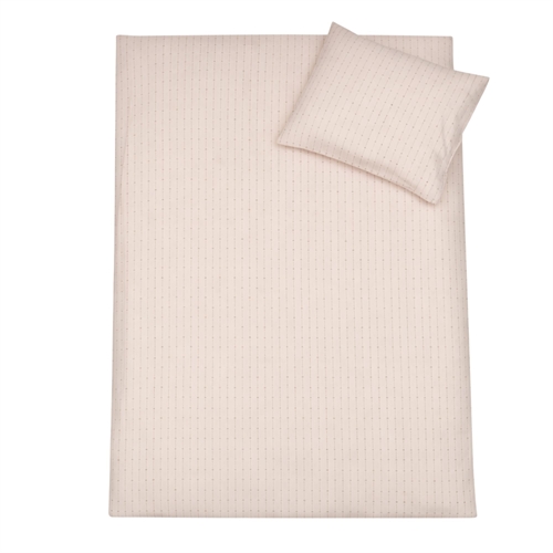 Baby sängkläder 70x100 cm - Vitt påslakanset med svarta mönstrade ränder - 100% mjukt bomullssänglinne